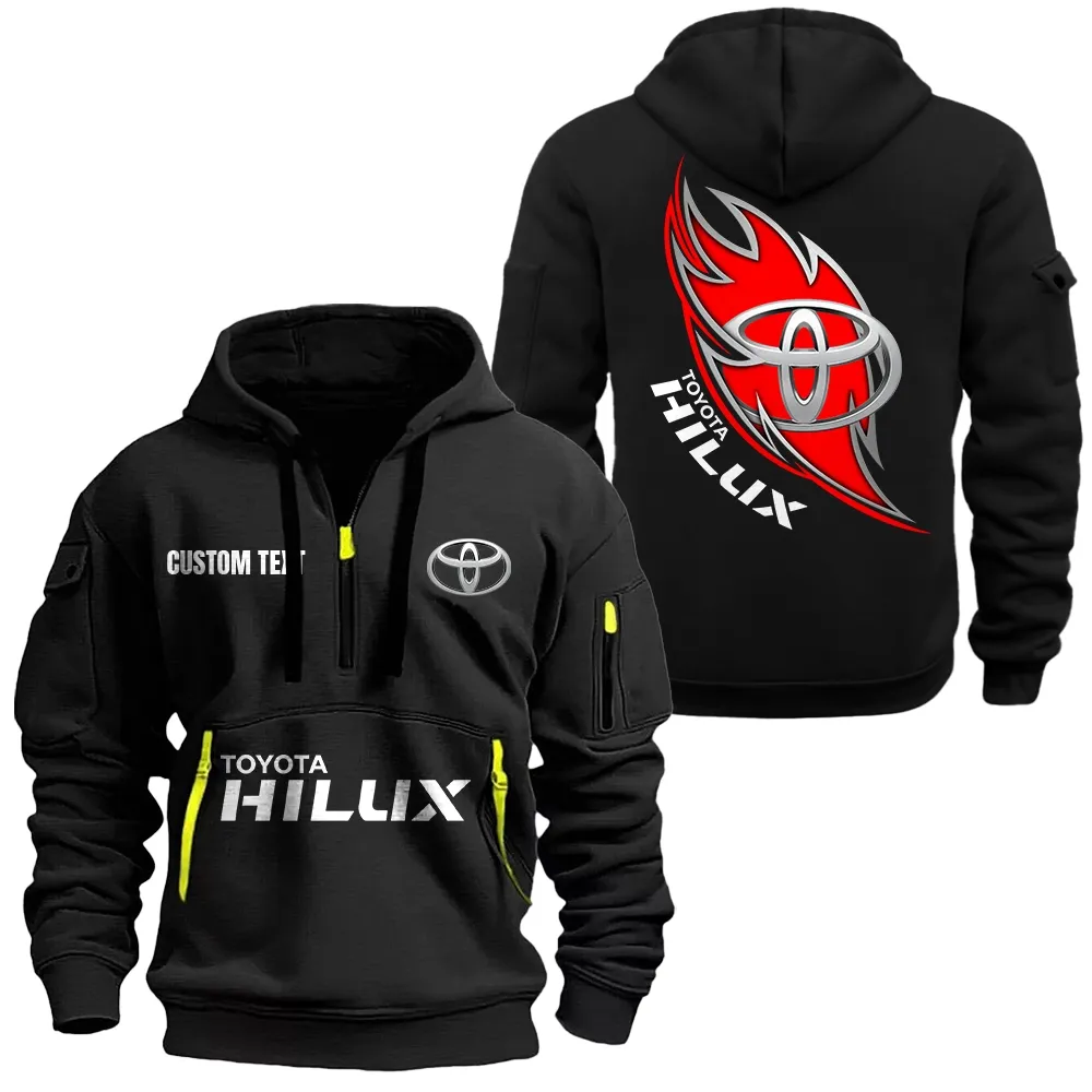 Hilux Hoodie Reißverschluss CAR1701112093, CAR Kapuzenpullover mit Allover-Druck - Schwarz