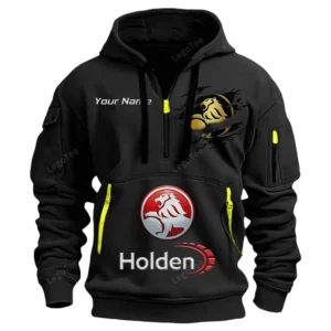 Holden Half Zip Hoodie CAR113021425813, Best Gift for Him, Husband, Boyfriend - Schwarz
