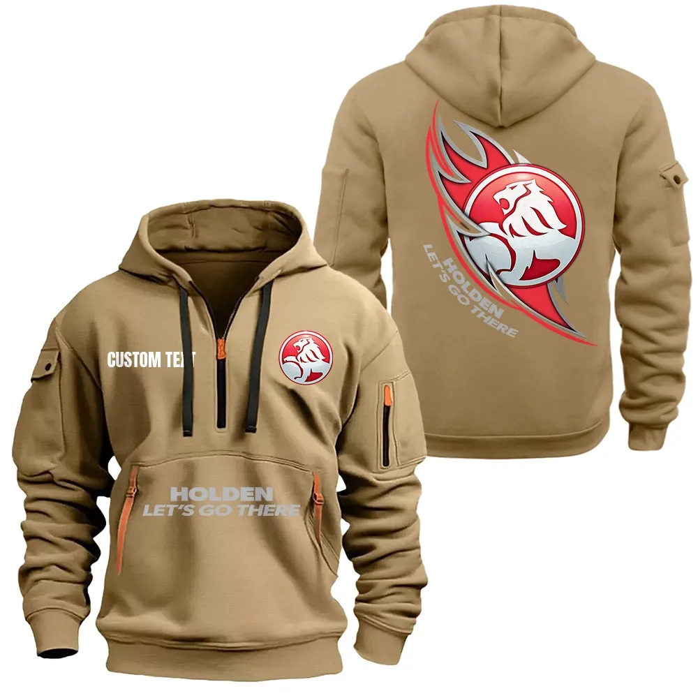 Holden Hoodie Reißverschluss CAR1701112095, CAR Kapuzenpullover mit Allover-Druck - Khaki