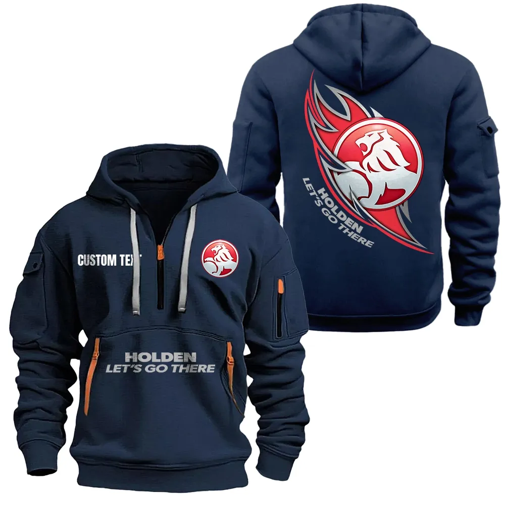 Holden Hoodie Reißverschluss CAR1701112095, CAR Kapuzenpullover mit Allover-Druck - Marineblau