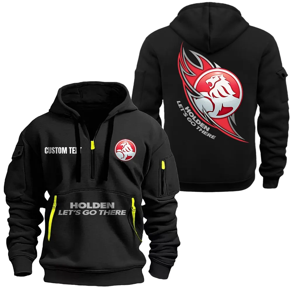 Holden Hoodie Reißverschluss CAR1701112095, CAR Kapuzenpullover mit Allover-Druck - Schwarz