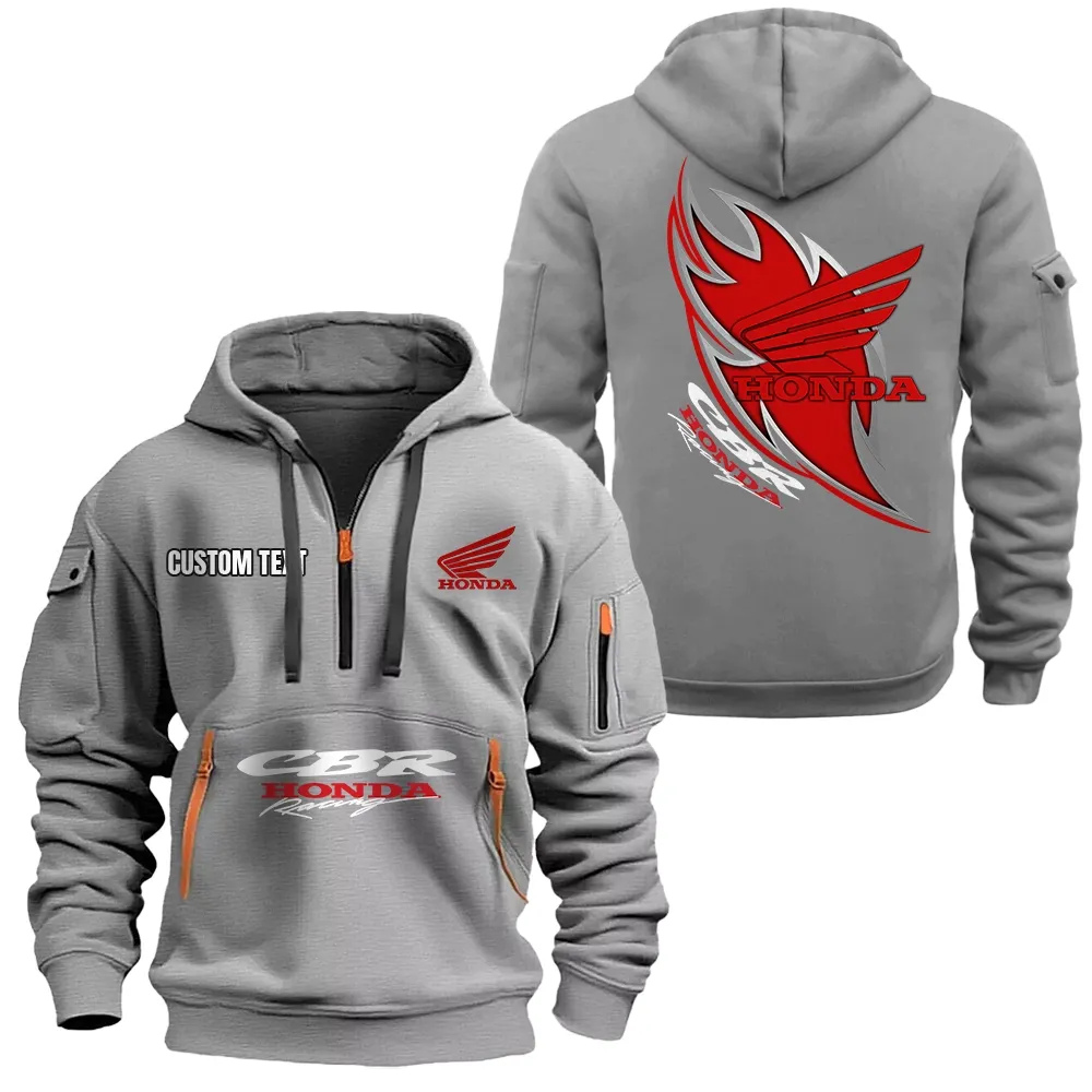 Honda CBR Hoodie Reißverschluss CAR1701112096, CAR Kapuzenpullover mit Allover-Druck - Grau