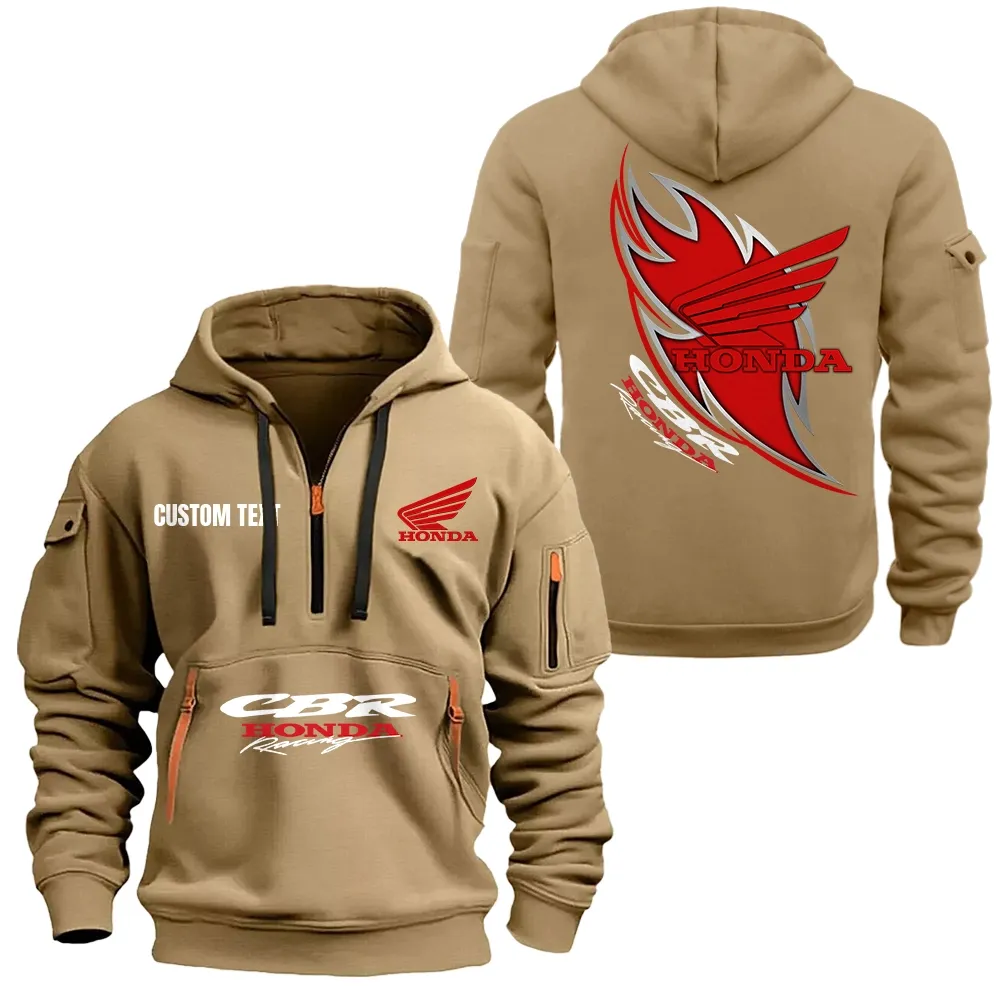 Honda CBR Hoodie Reißverschluss CAR1701112096, CAR Kapuzenpullover mit Allover-Druck - Khaki