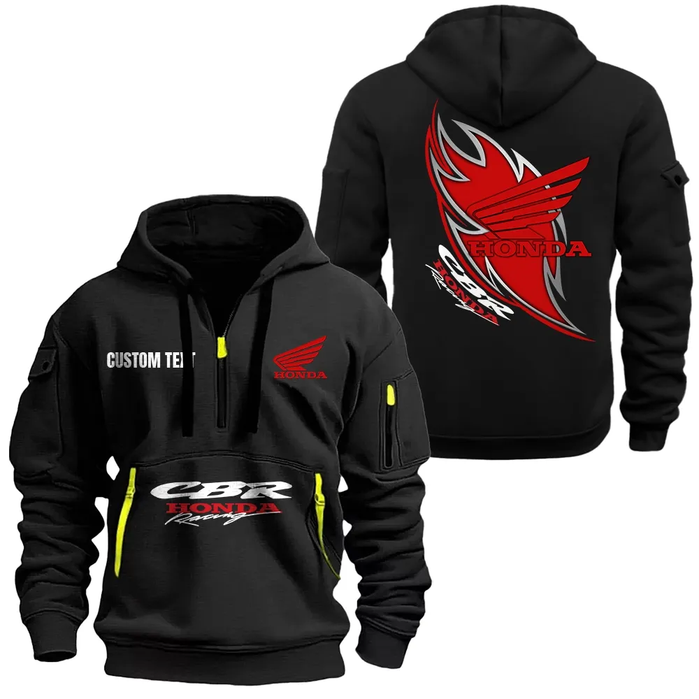 Honda CBR Hoodie Reißverschluss CAR1701112096, CAR Kapuzenpullover mit Allover-Druck - Schwarz