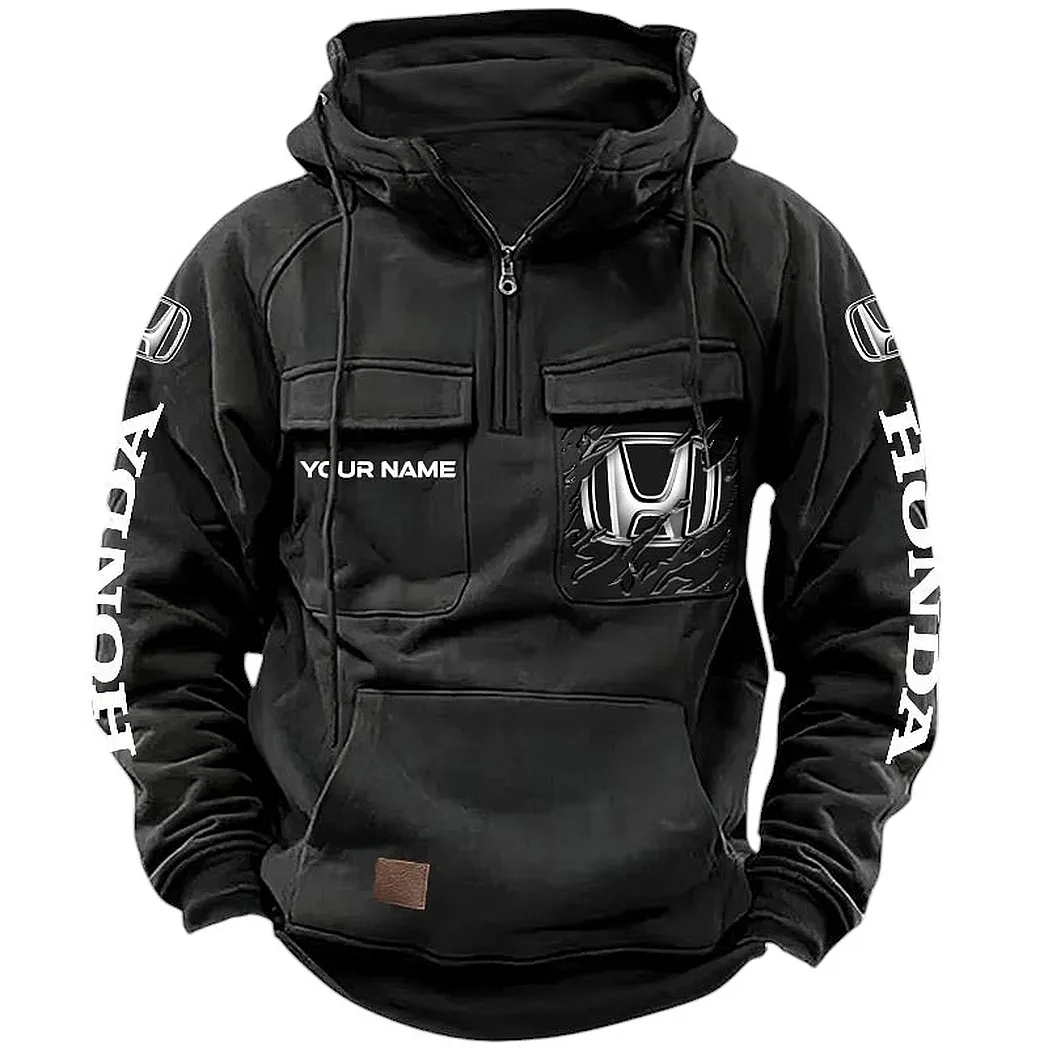 honda hoodie reiverschluss taktischer all over print hoodie honda car164022425155 schwarz
