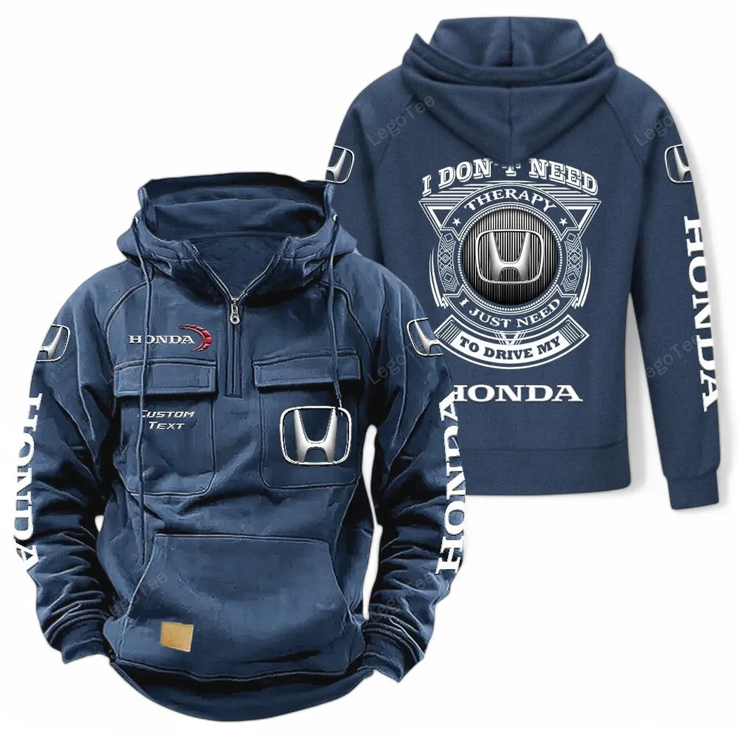 Honda Tactical Quarter Zip Hoodie CAR106021525013 - Dunkelblau