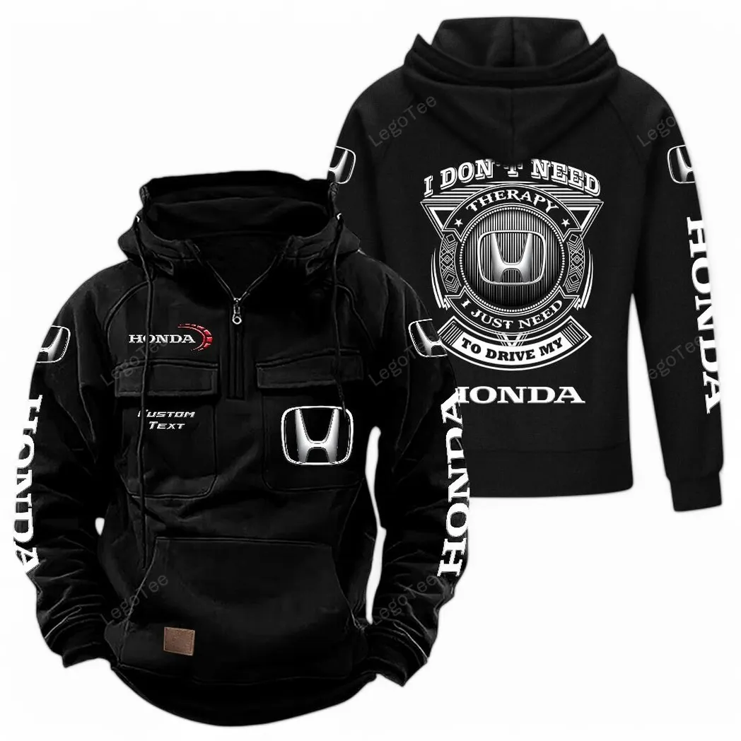 Honda Tactical Quarter Zip Hoodie CAR106021525013 - Schwarz