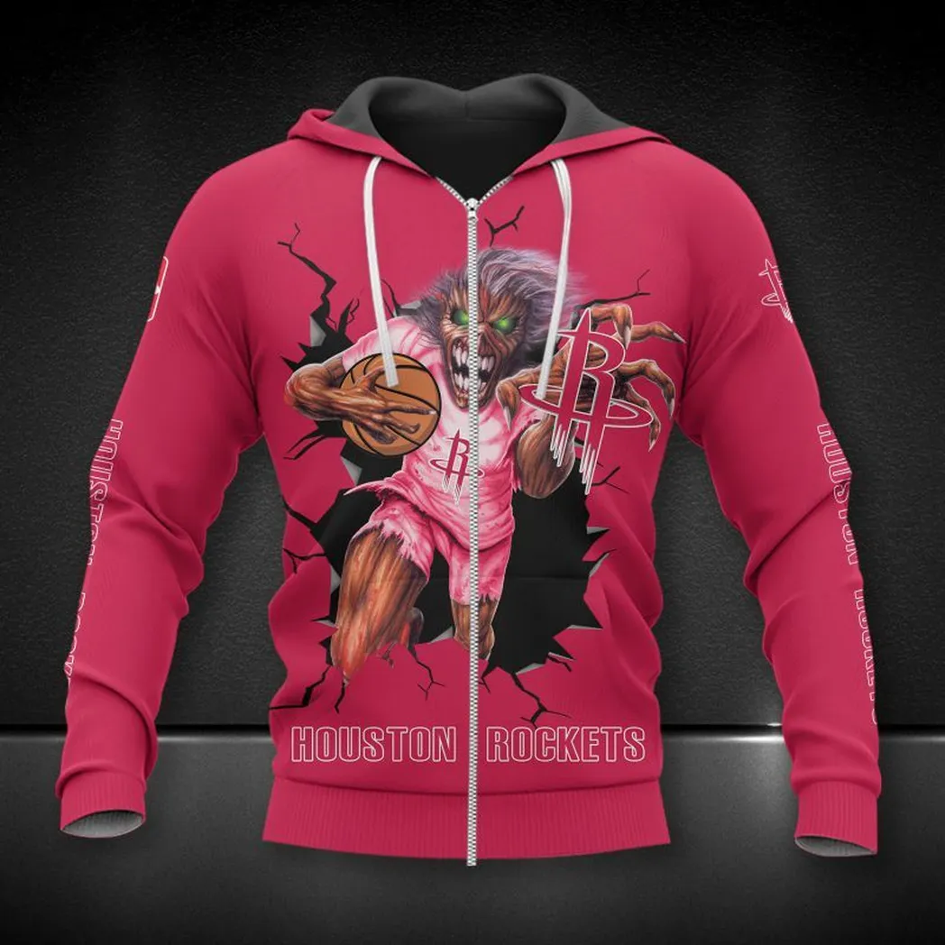 houston rockets hoodie mit reiverschluss allover druck hoodie geschenk fr fan houston rockets nba83050225051 jeigw