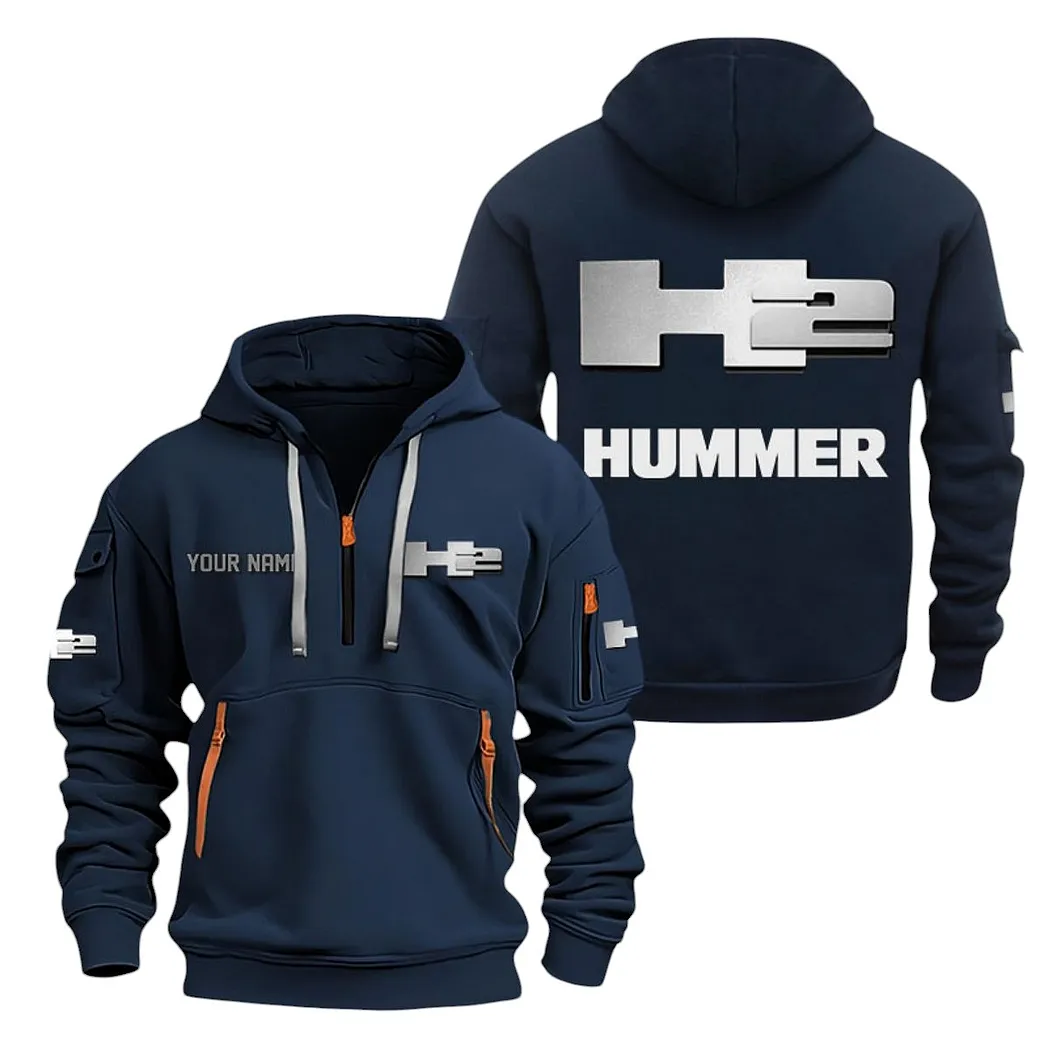 Hummer H2 Half Zip Hoodie For Men, Gift For Hummer H2 Lovers CAR20022125736 - Marineblau