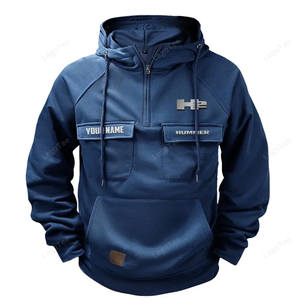 Hummer H2 Hoodie Reißverschluss Taktischer, All-Over-Print-Hoodie Hummer H2 - Dunkelblau CAR109021425379-3