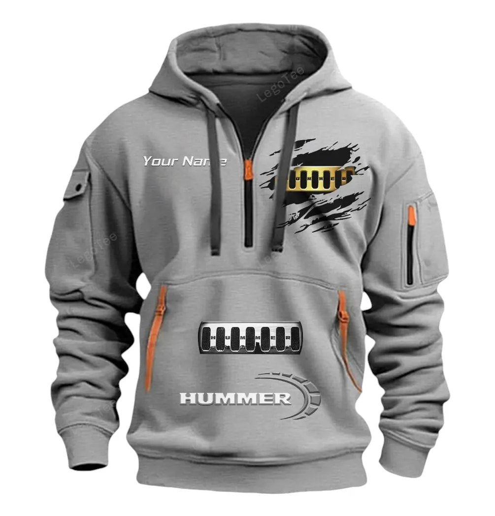 hummer half zip hoodie car113021425833 best gift for him husband boyfriend grau iw1kq