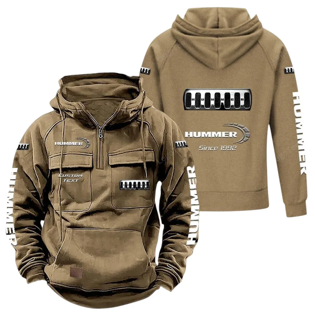 Hummer Hoodie Reißverschluss Taktischer, All-Over-Print-Hoodie Hummer - Khaki CAR96021425692-4