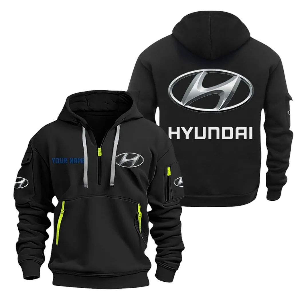 hyundai half zip hoodie for men gift for hyundai lovers car20022125675 schwarz kq3uf