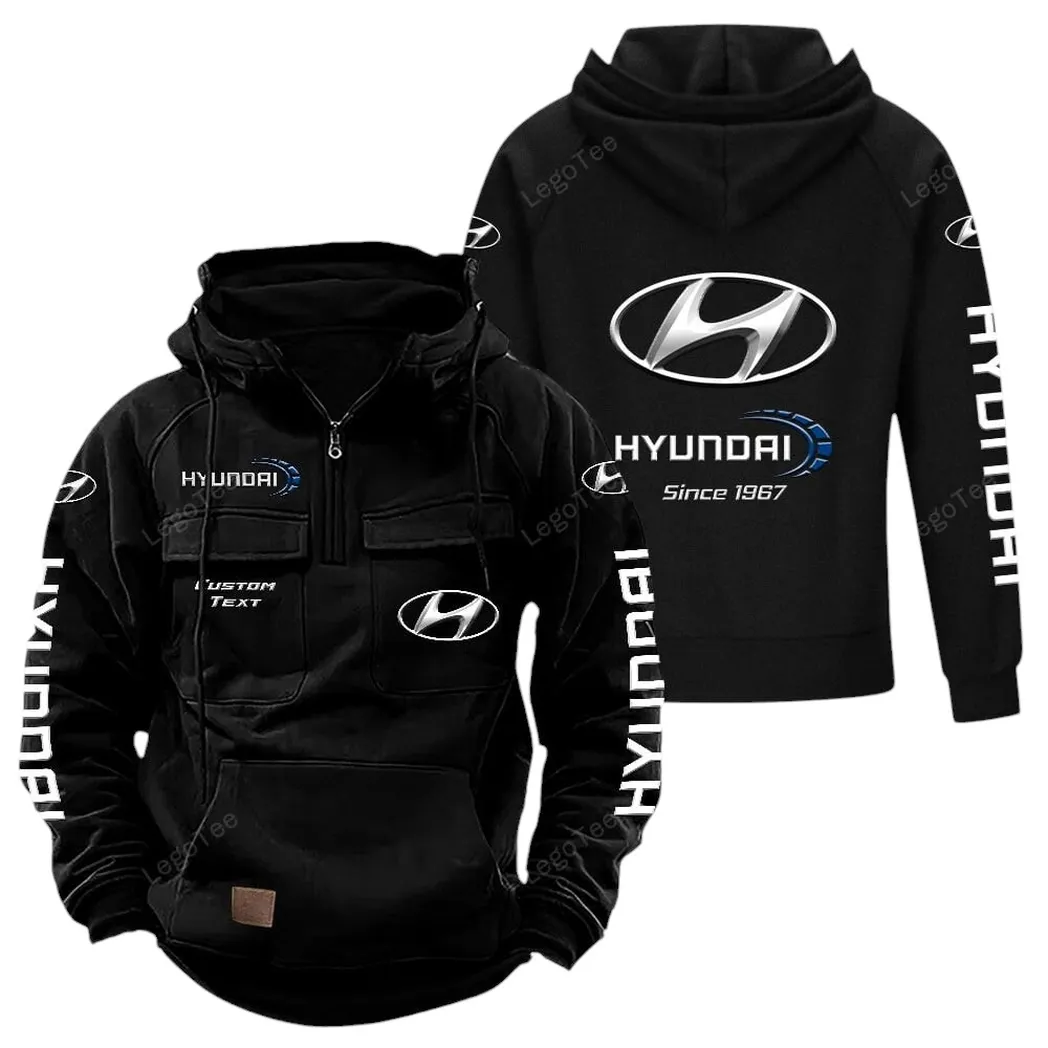 Hyundai Hoodie Reißverschluss Taktischer, All-Over-Print-Hoodie Hyundai - Schwarz CAR96021425679-2