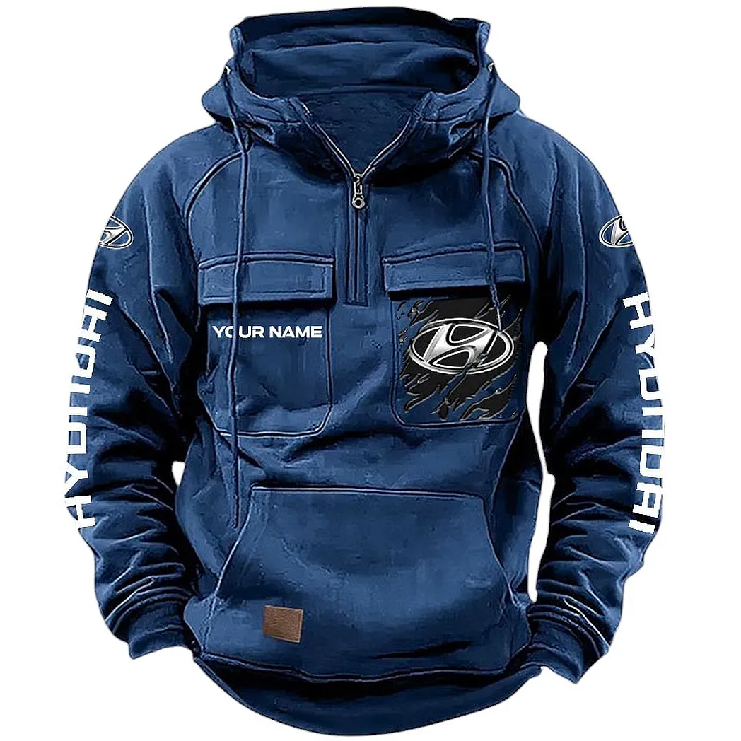 hyundai hoodie reiverschluss taktischer all over print hoodie hyundai car164022425137 dunkelblau bkvt5