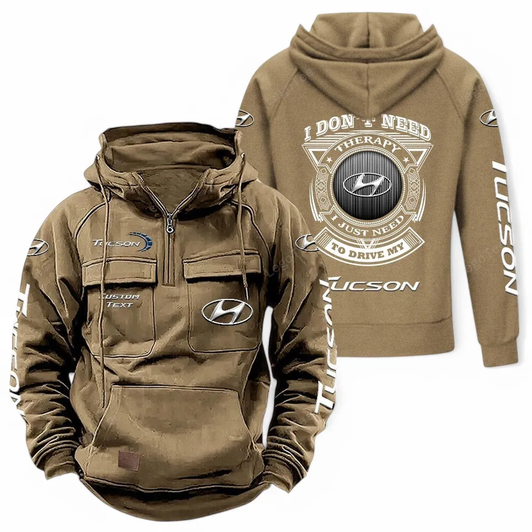 Hyundai Tucson Tactical Quarter Zip Hoodie CAR106021525024 - Khaki