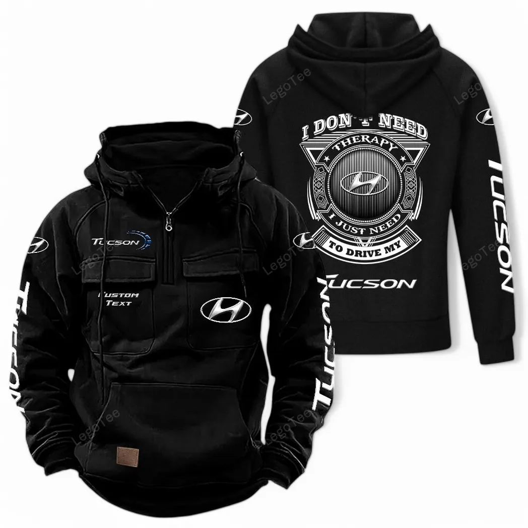 Hyundai Tucson Tactical Quarter Zip Hoodie CAR106021525024 - Schwarz