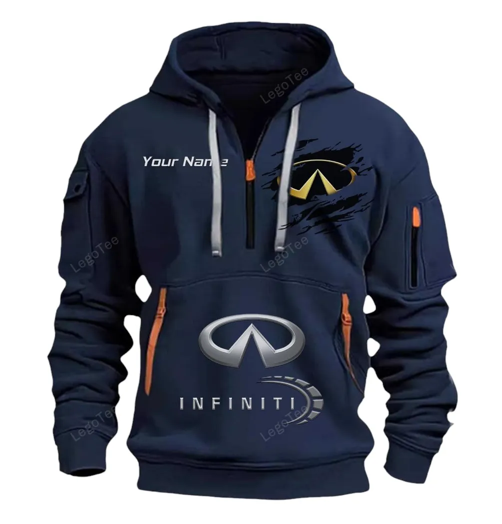 infiniti half zip hoodie car113021425850 best gift for him husband boyfriend marineblau