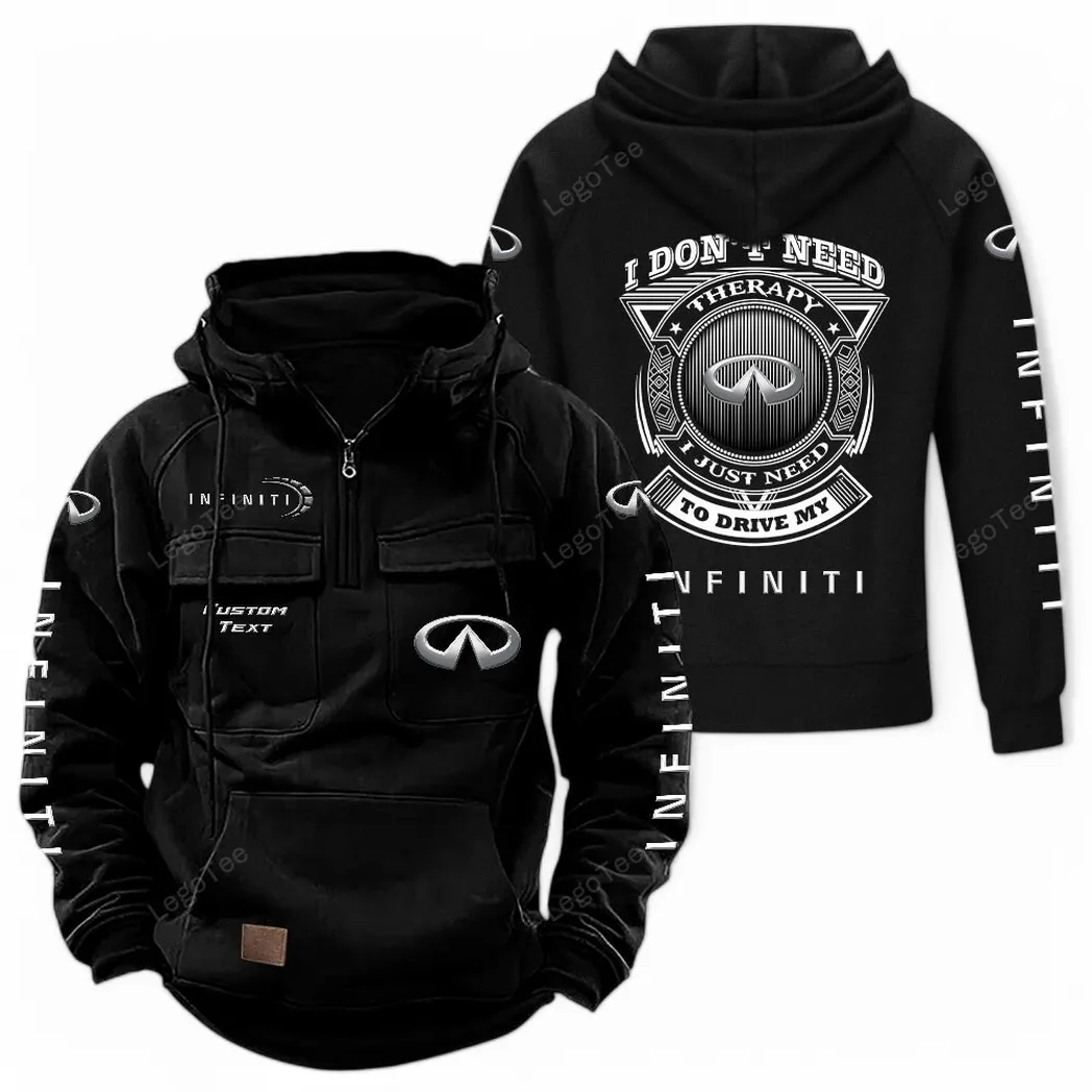 Infiniti Tactical Quarter Zip Hoodie CAR106021525048 - Schwarz