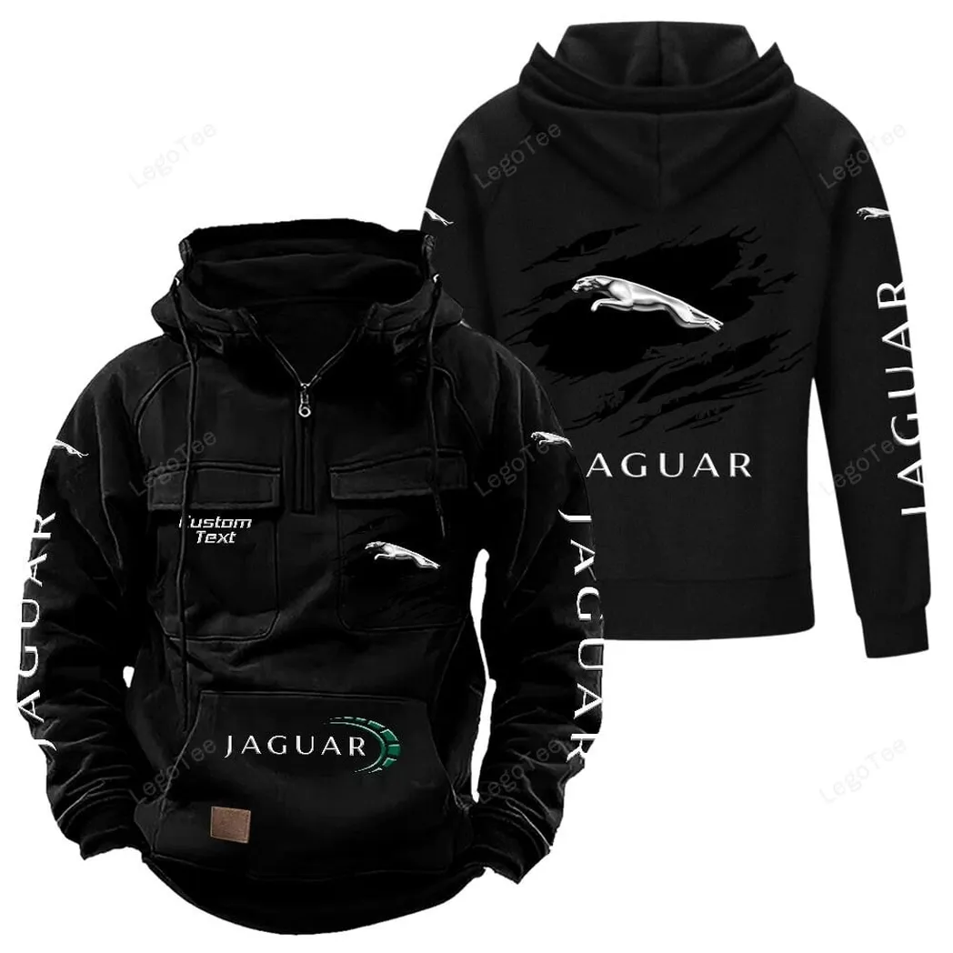 Jaguar Cars Hoodie Reißverschluss Taktischer, All-Over-Print-Hoodie Jaguar Cars - Schwarz CAR122021425009-2