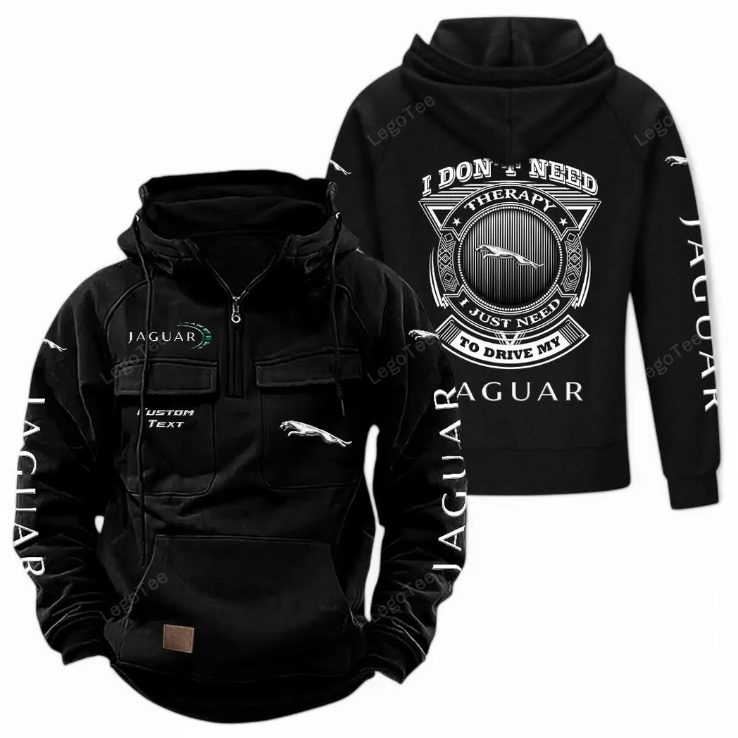 Jaguar Cars Tactical Quarter Zip Hoodie CAR106021525009 - Schwarz