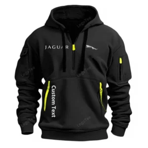 Jaguar Half Zip Hoodie For Men, Gift For Him, Husband, Boyfriend - Schwarz CAR112021425557-1