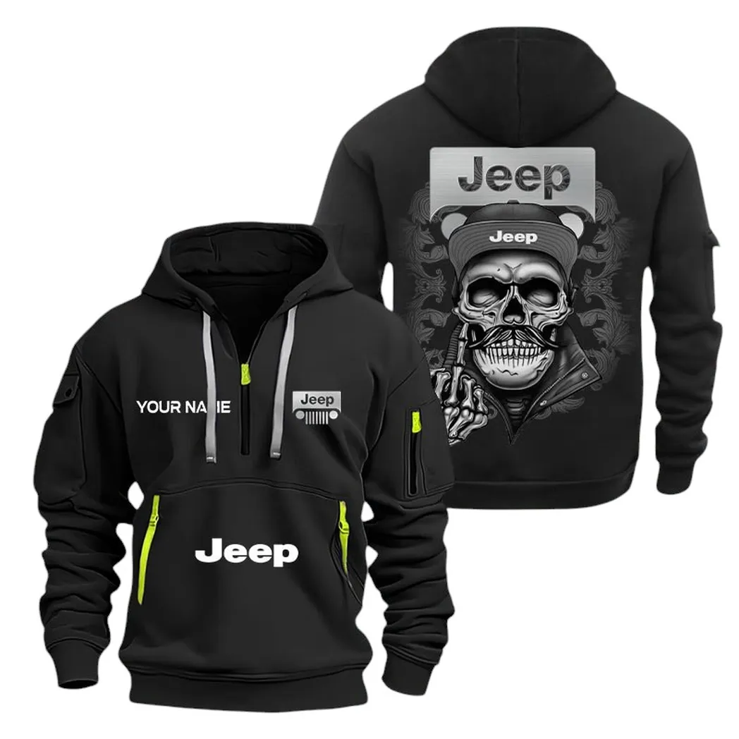 jeep half zip hoodie for men gift for jeep fan car166022625118 schwarz rysdf