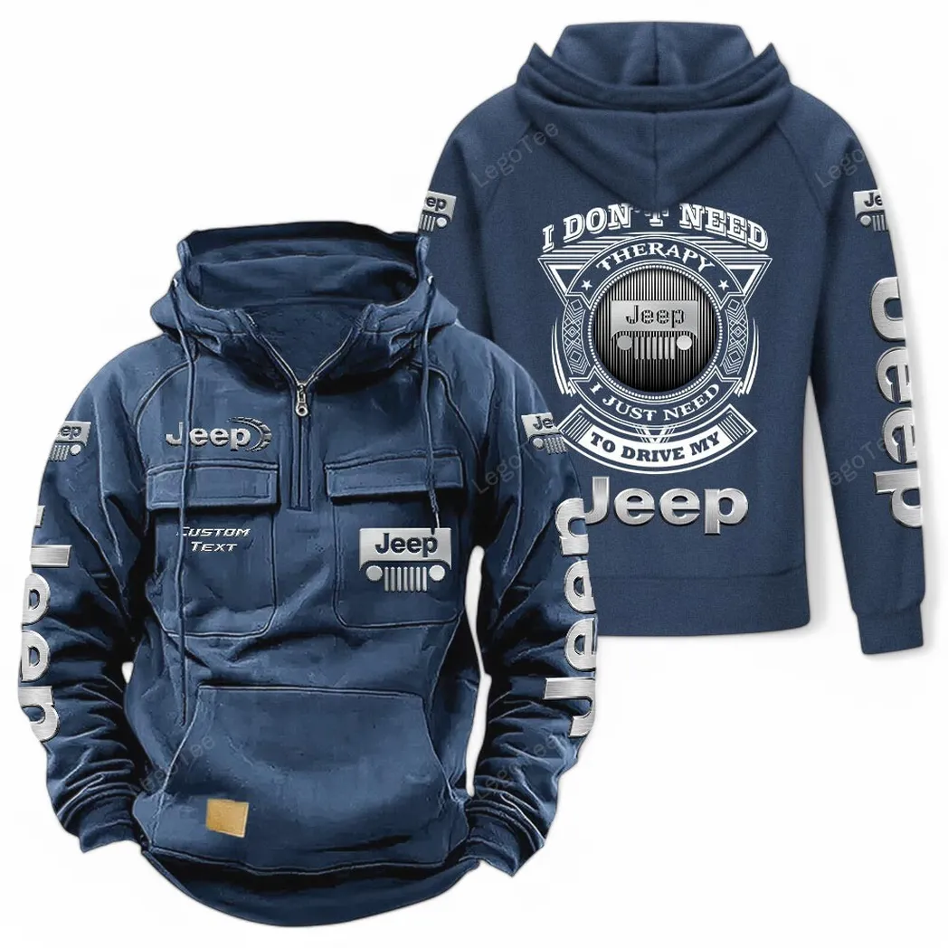 Jeep Tactical Quarter Zip Hoodie CAR106021525004 - Dunkelblau