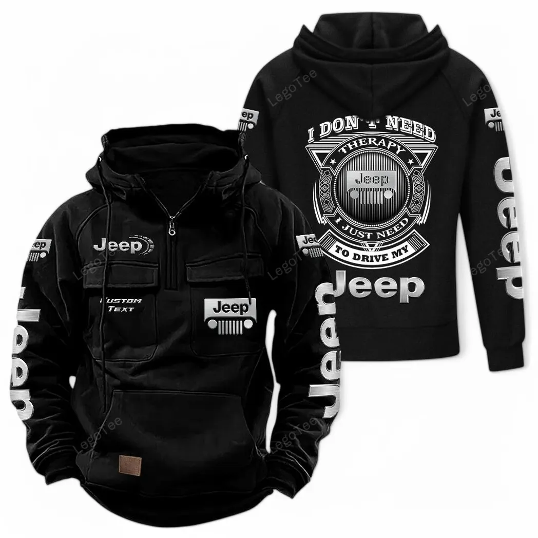 jeep tactical quarter zip hoodie car106021525004 schwarz