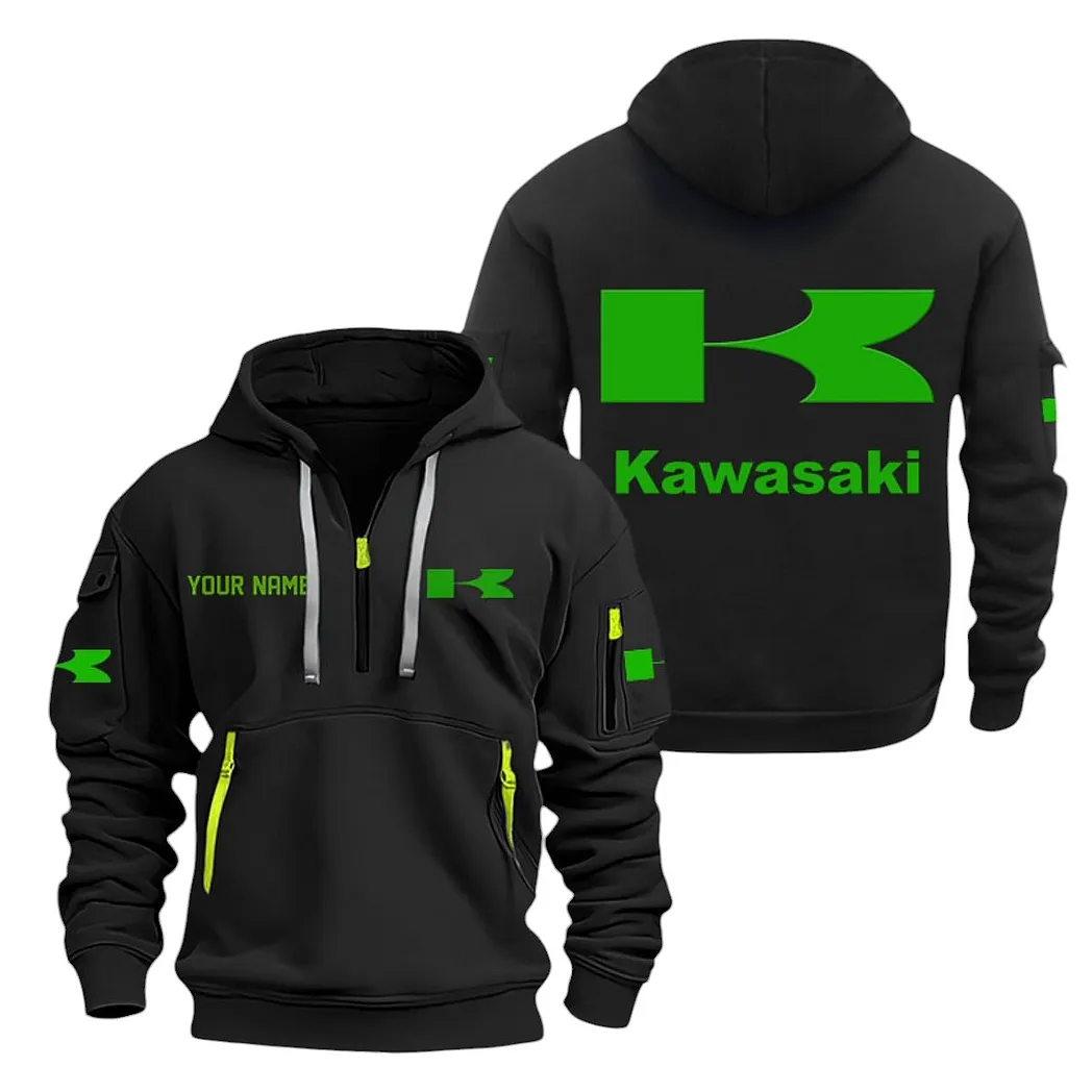 kawasaki half zip hoodie for men gift for kawasaki lovers car20022125694 schwarz uukvg