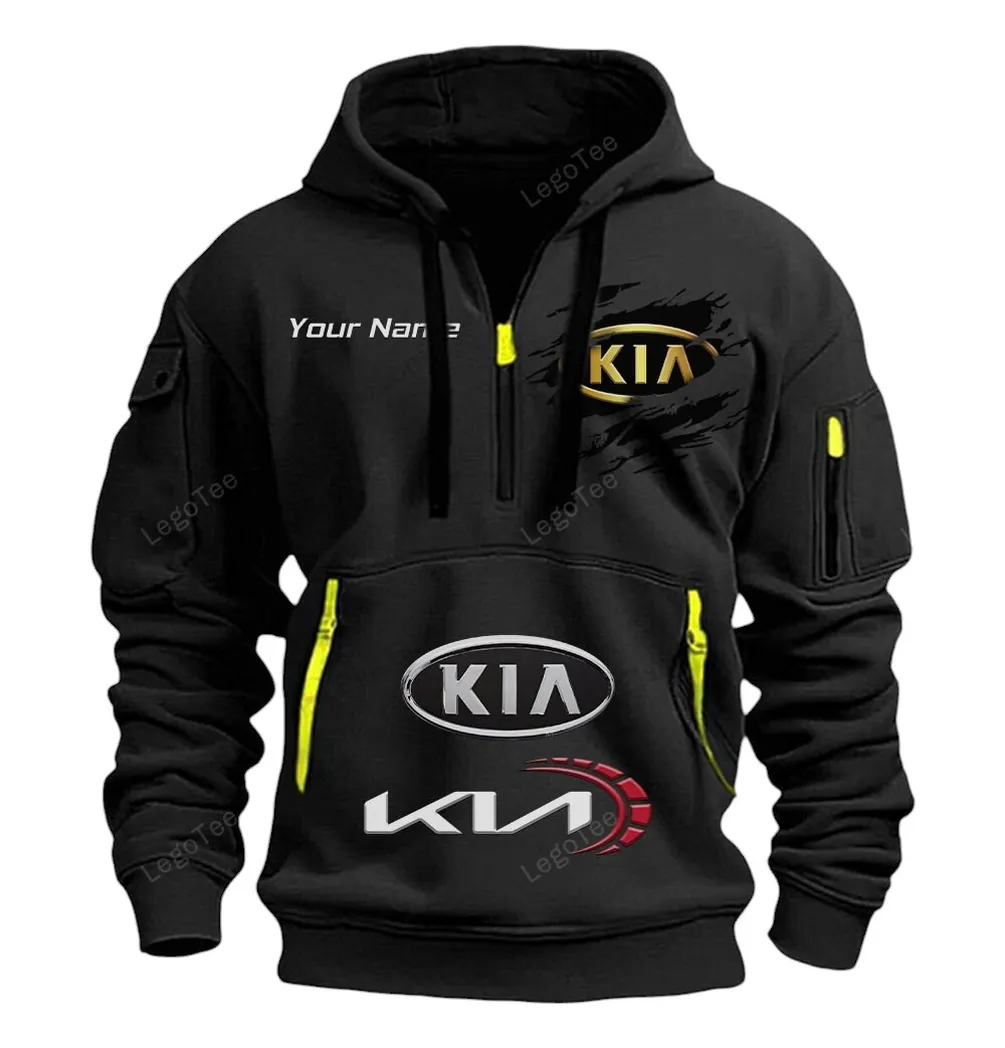 kia half zip hoodie car113021425831 best gift for him husband boyfriend schwarz bq62e