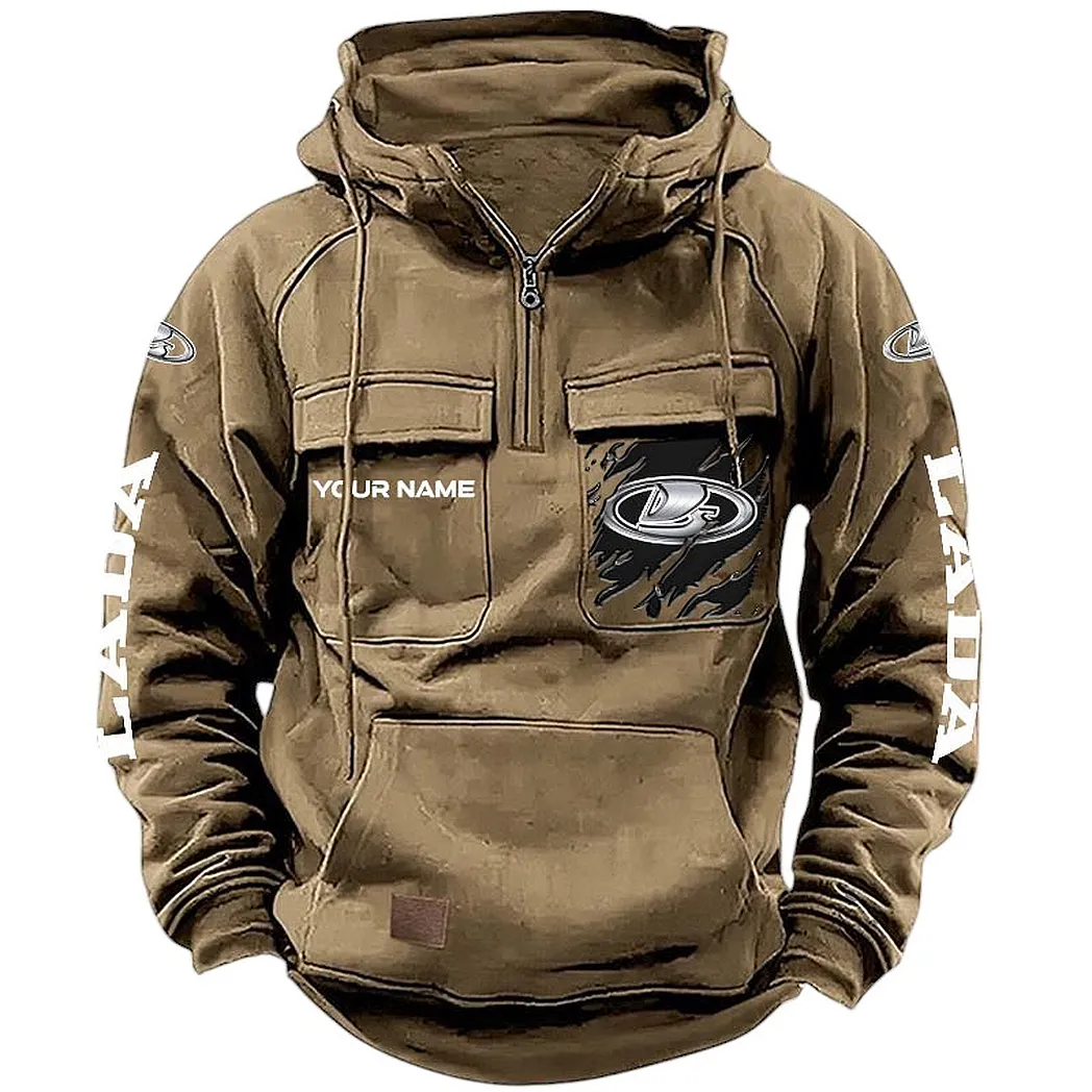 Lada Hoodie Reißverschluss Taktischer, All-Over-Print-Hoodie Lada CAR164022425187 - Khaki