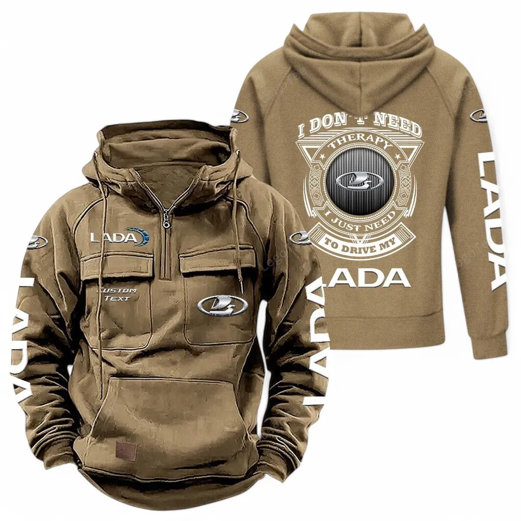Lada Tactical Quarter Zip Hoodie CAR106021525078 - Khaki