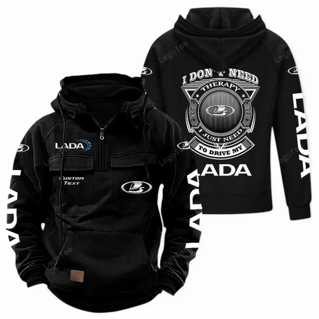 Lada Tactical Quarter Zip Hoodie CAR106021525078 - Schwarz