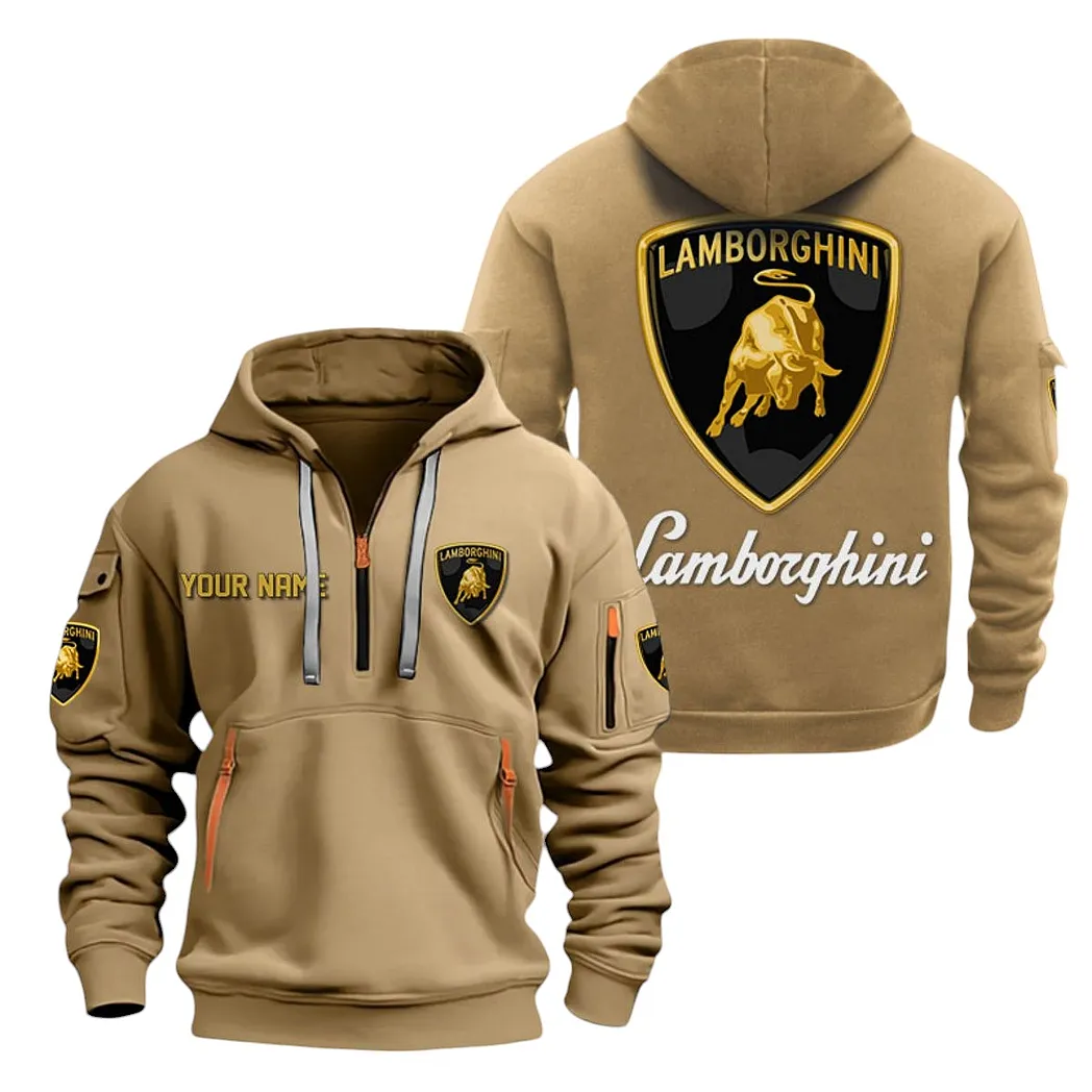 lamborghini half zip hoodie for men gift for lamborghini lovers car20022125685 khaki 9vlf3