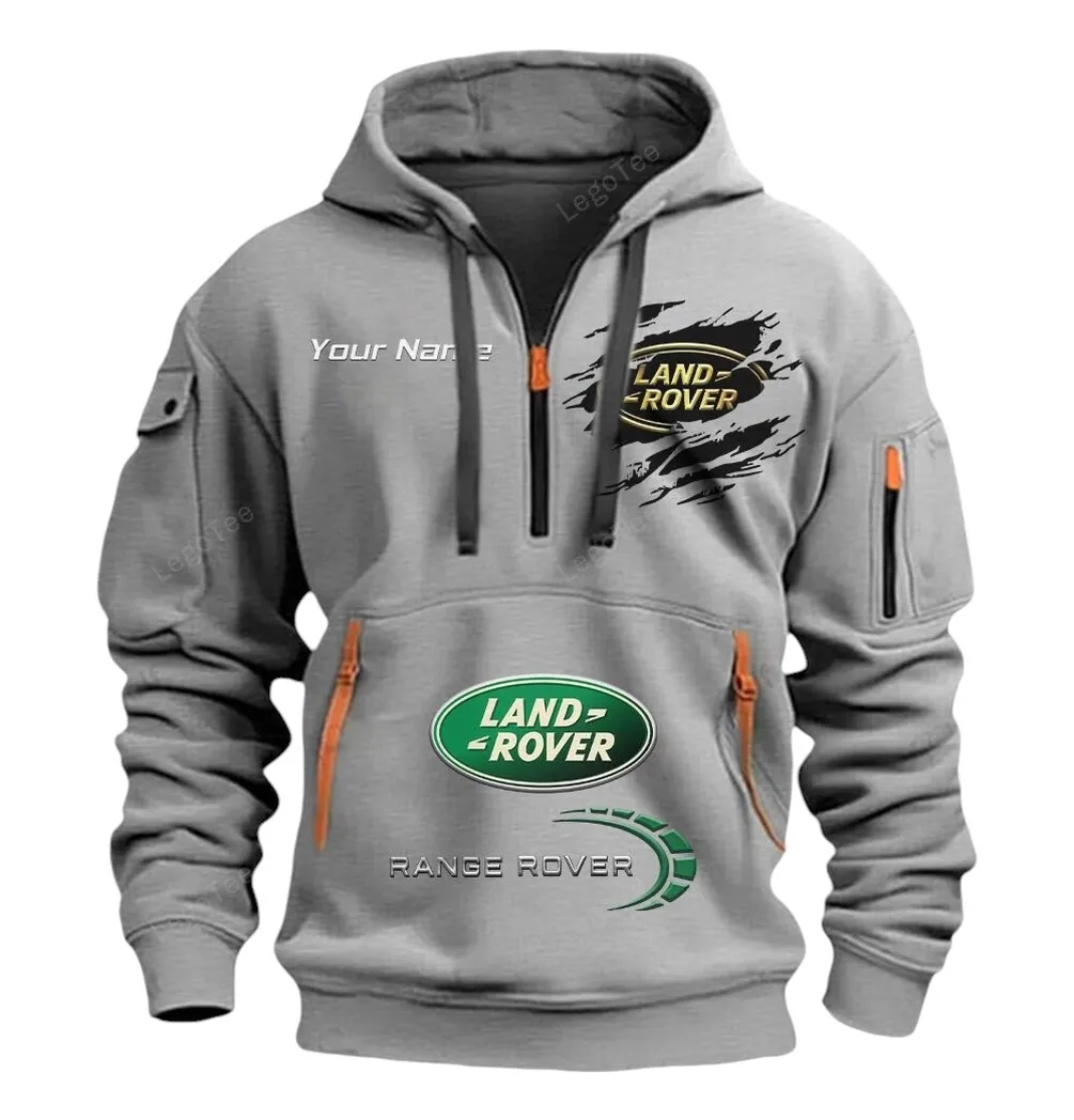 land rover half zip hoodie car113021425834 best gift for him husband boyfriend grau sv3cq