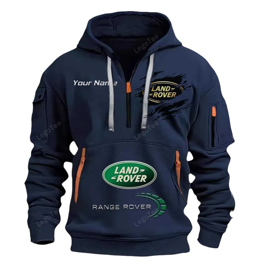 land rover half zip hoodie car113021425834 best gift for him husband boyfriend marineblau po2js