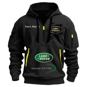 Land Rover Half Zip Hoodie CAR113021425834, Best Gift for Him, Husband, Boyfriend - Schwarz