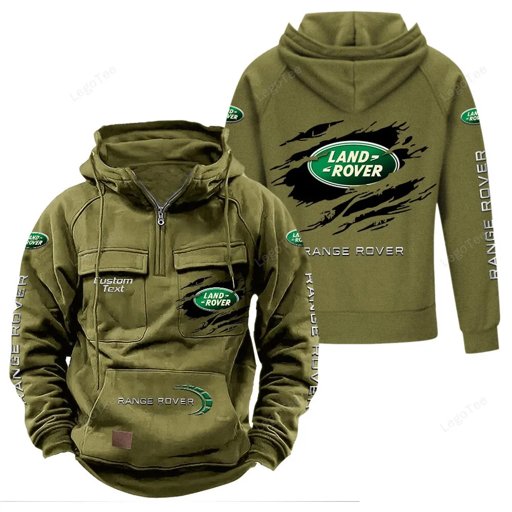 Land Rover Hoodie Reißverschluss Taktischer, All-Over-Print-Hoodie Land Rover - Olivgrün CAR122021425078-1