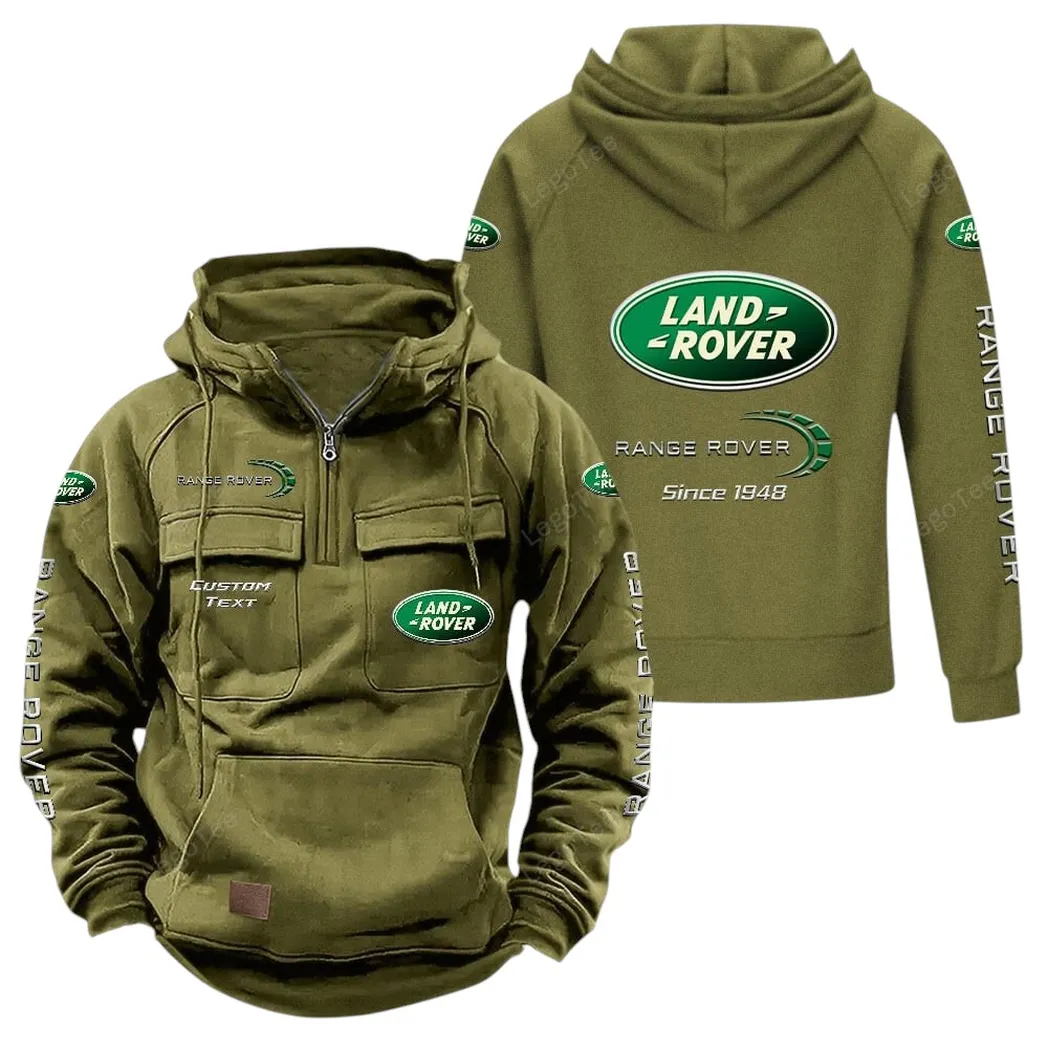 Land Rover Hoodie Reißverschluss Taktischer, All-Over-Print-Hoodie Land Rover - Olivgrün CAR96021425688-1