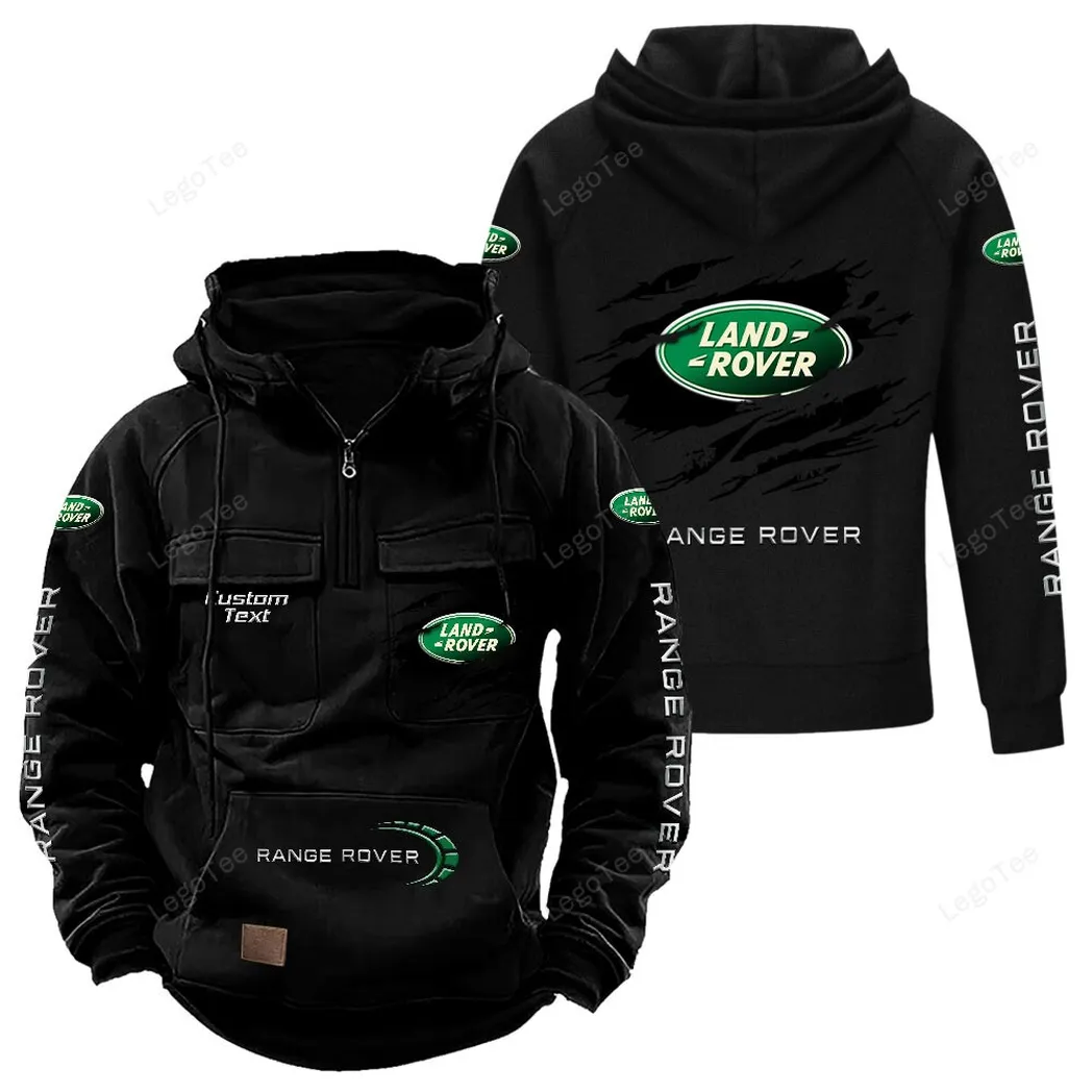 Land Rover Hoodie Reißverschluss Taktischer, All-Over-Print-Hoodie Land Rover - Schwarz CAR122021425078-2