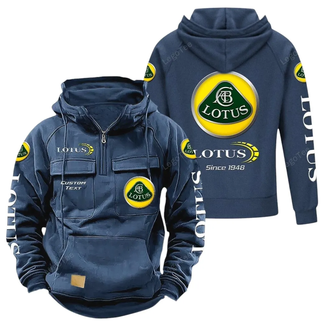 Lotus Cars Hoodie Reißverschluss Taktischer, All-Over-Print-Hoodie Lotus Cars - Dunkelblau CAR96021425727-3