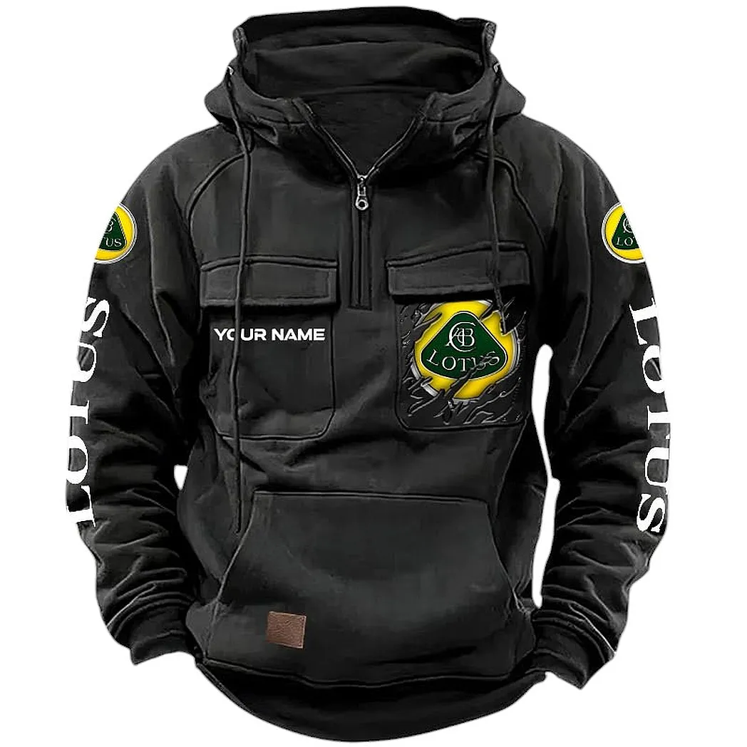 Lotus Cars Hoodie Reißverschluss Taktischer, All-Over-Print-Hoodie Lotus Cars CAR164022425184 - Schwarz