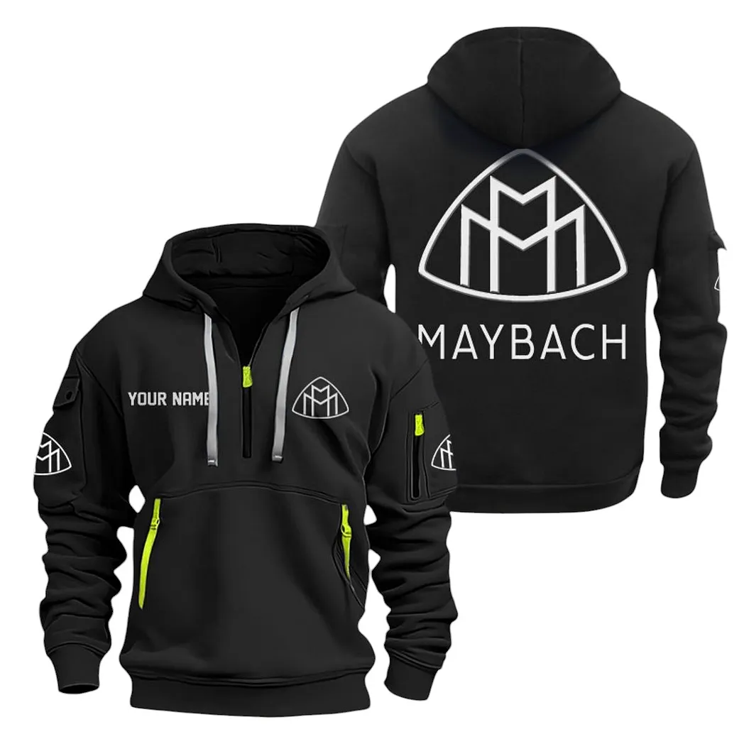 Maybach Half Zip Hoodie For Men, Gift For Maybach Lovers CAR20022125681 - Schwarz