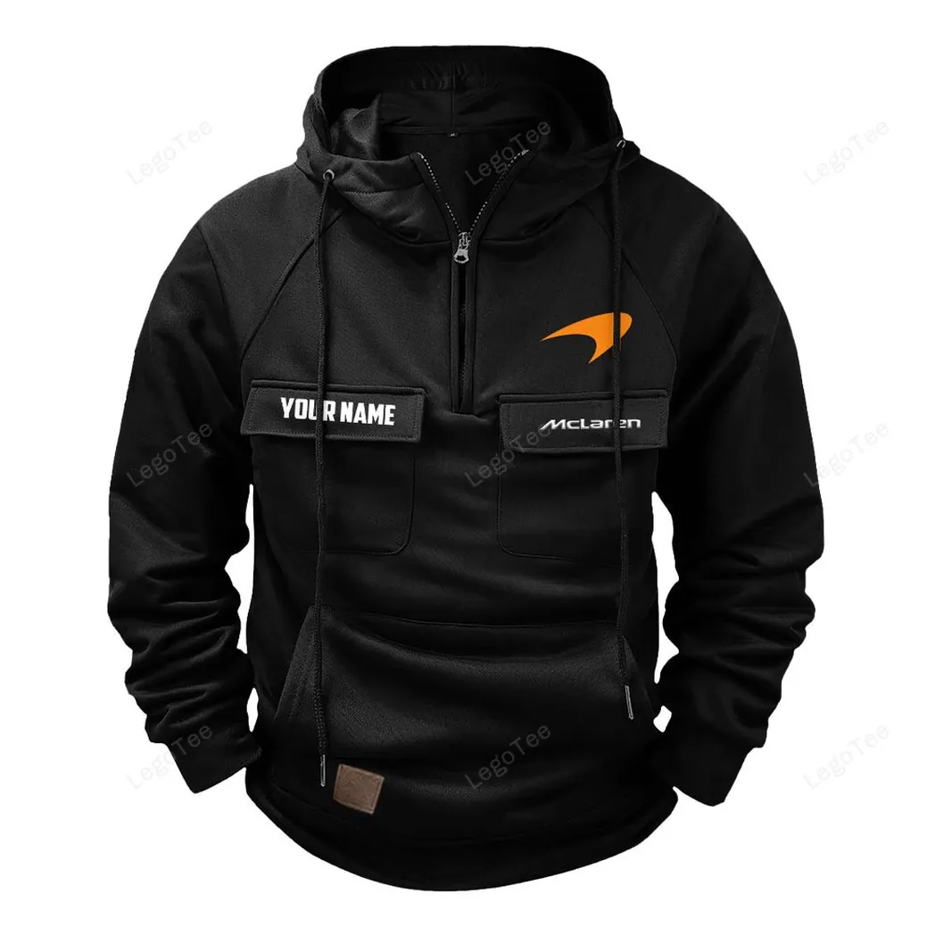 McLaren Hoodie Reißverschluss Taktischer, All-Over-Print-Hoodie McLaren - Schwarz CAR109021425389-2