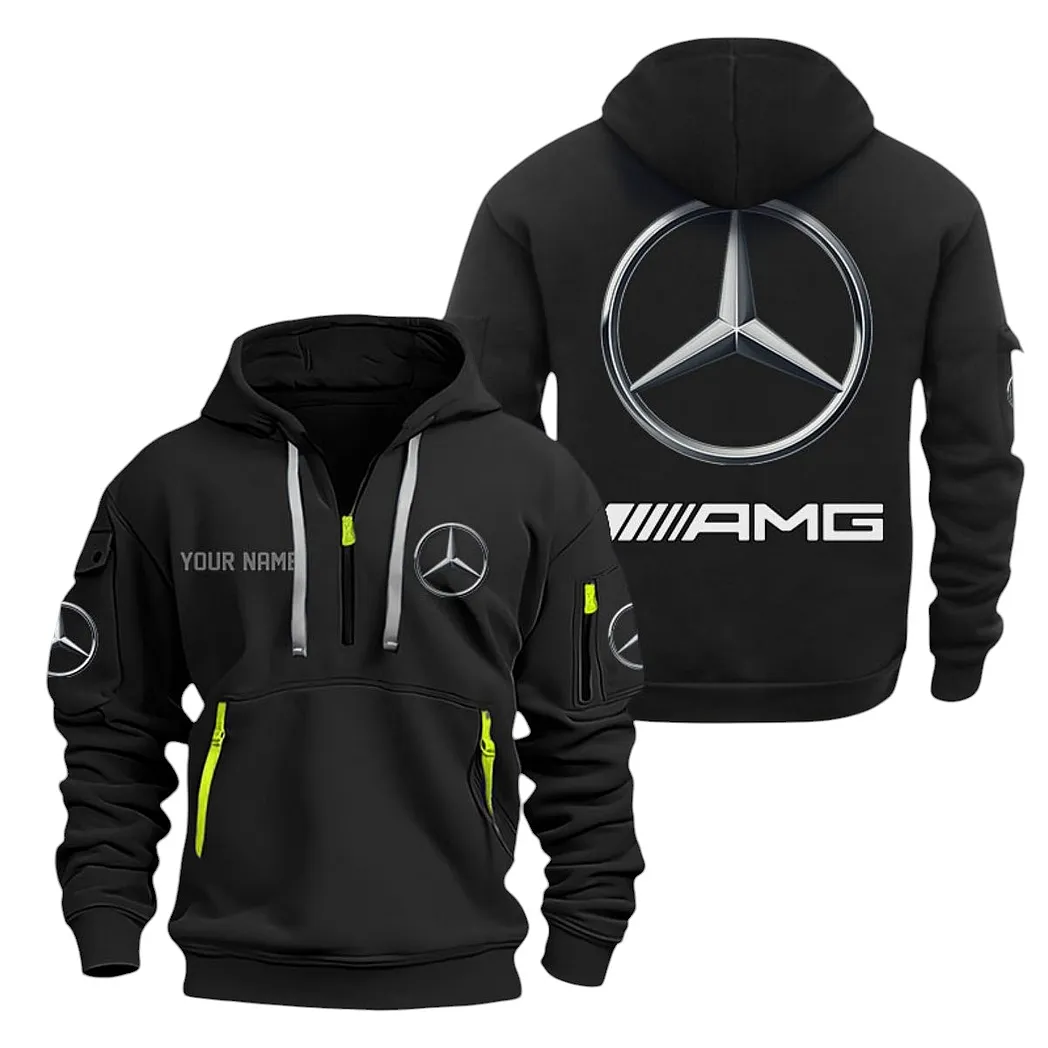 mercedes amg half zip hoodie for men gift for mercedes amg lovers car20022125680 schwarz cvjq2