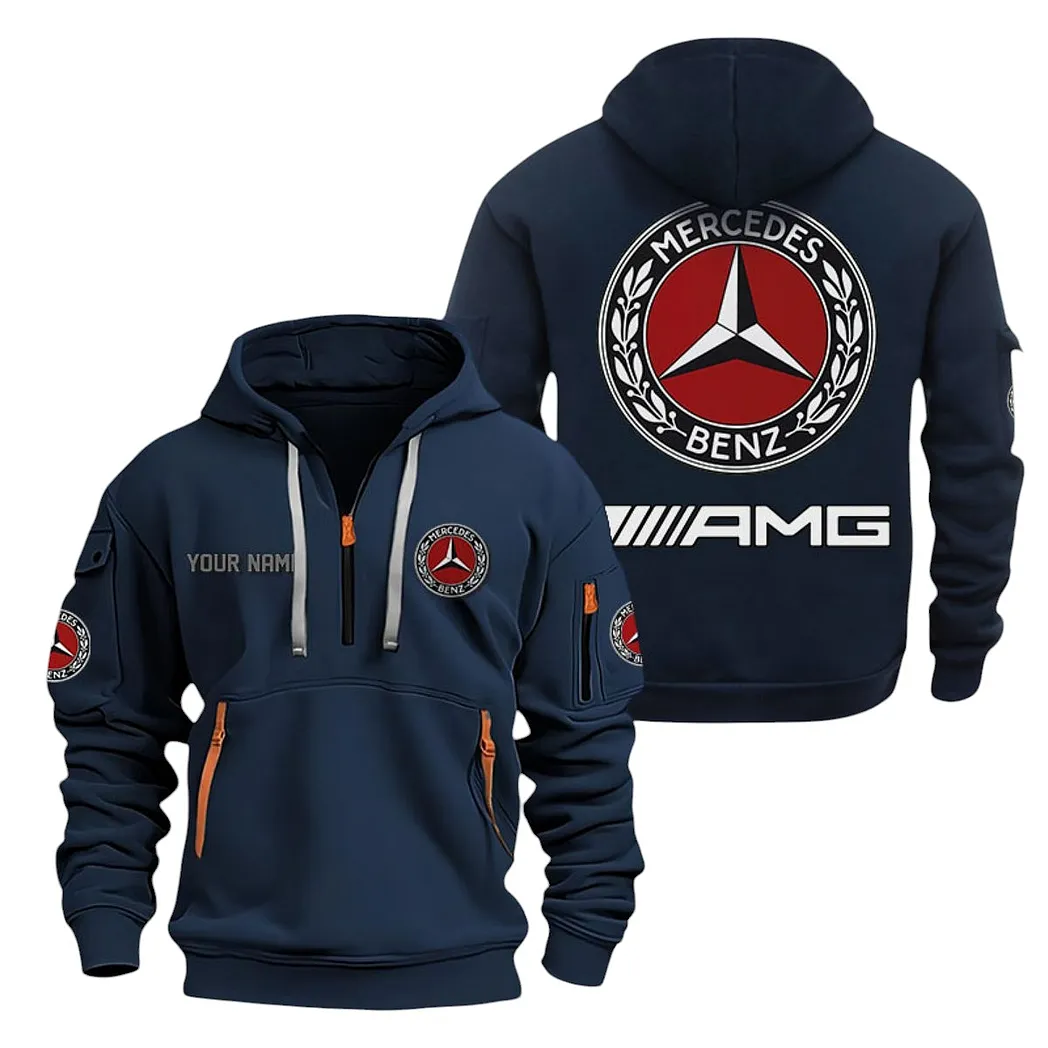 mercedes amg half zip hoodie for men gift for mercedes amg lovers car20022125709 marineblau 5mdev