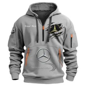 mercedes benz half zip hoodie car113021425780 best gift for him husband boyfriend grau odofc