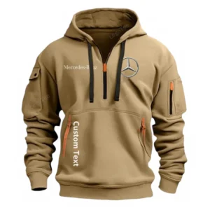 mercedes benz half zip hoodie for men gift for him husband boyfriend khaki car112021425556 3 fcsth