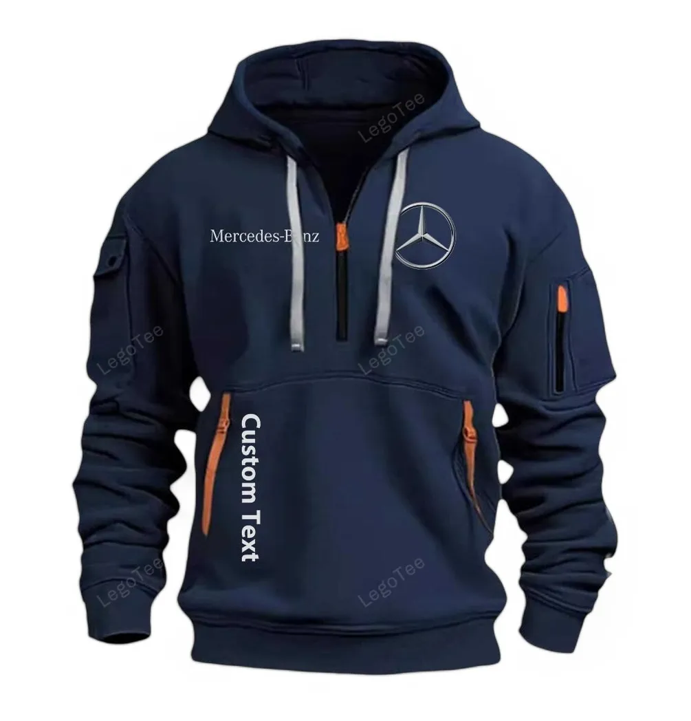 mercedes benz half zip hoodie for men gift for him husband boyfriend marineblau car112021425556 4 tab5s